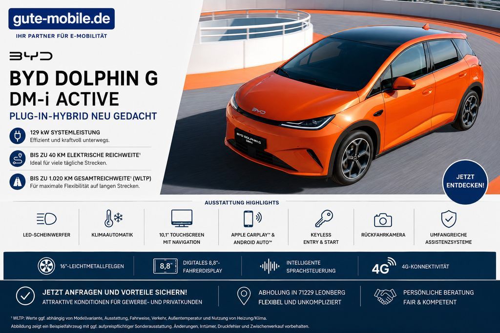 BYD Dolphin G DM-i Active Active | ab sofort verfügb Leasing