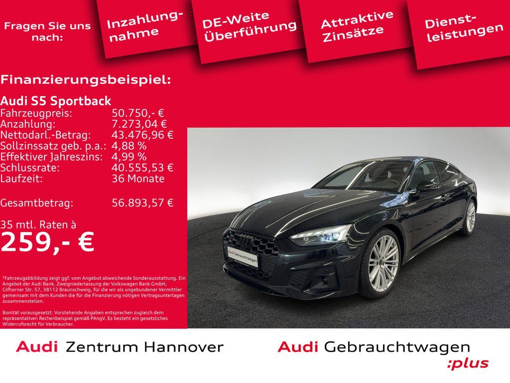 Audi S5 Sportback 55 TDI Pano Laser B&O Kamera Leasing