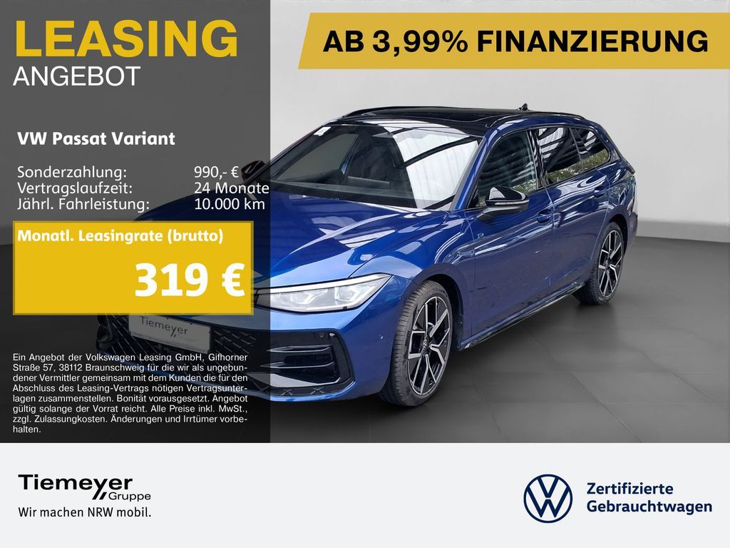 Volkswagen Passat Variant 2.0 TSI DSG 4M R-LINE UPE82 LEDER Leasing
