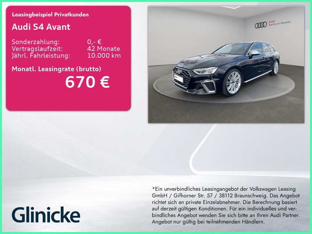 Audi S4 Avant 3.0 TDI quattro LED Navi PDC+ Alcantara Leasing