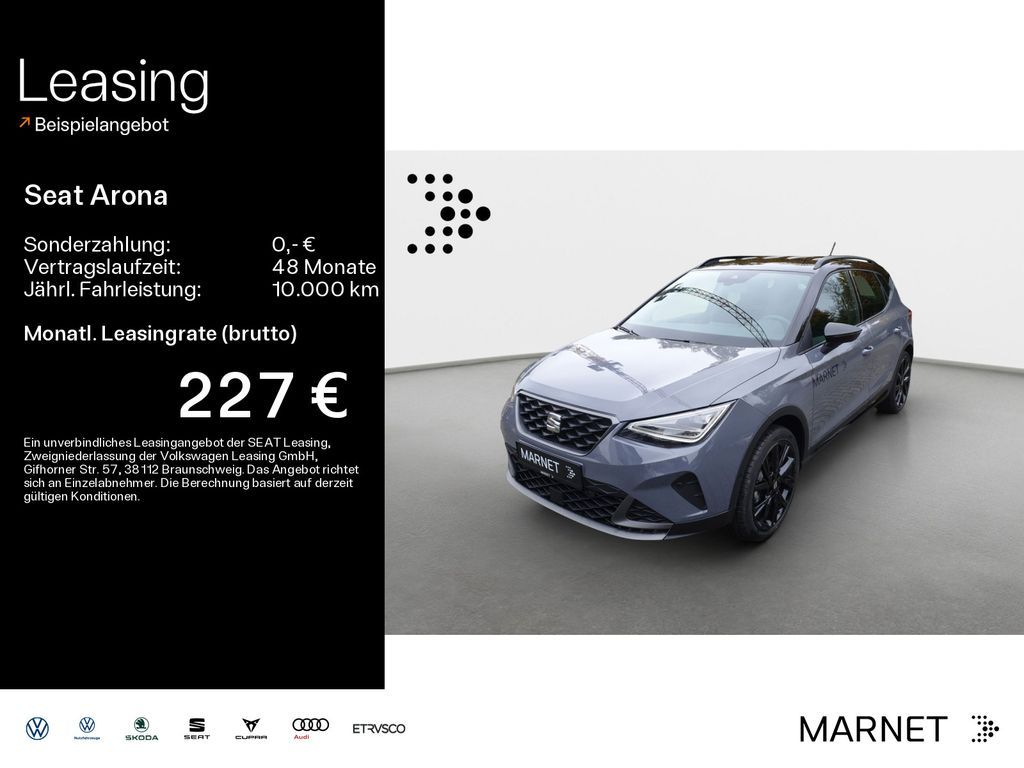 Seat Arona FR Black Edition *DSG*CarPlay*18Zoll*LED Leasing