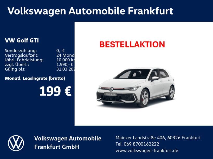 Volkswagen Golf GTI 2,0 l TSI OPF 195 kW (265 PS) 7-Gang-Do Leasing
