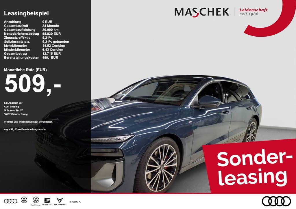Audi A6 e-tron Avant S line 0.25% AHK Lenkh 360° HUD Leasing