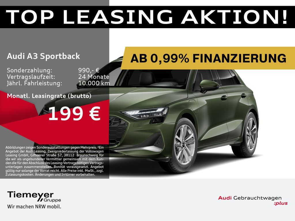 Audi A3 Sportback 40 TFSIe 40 TFSI e advanced Leasing