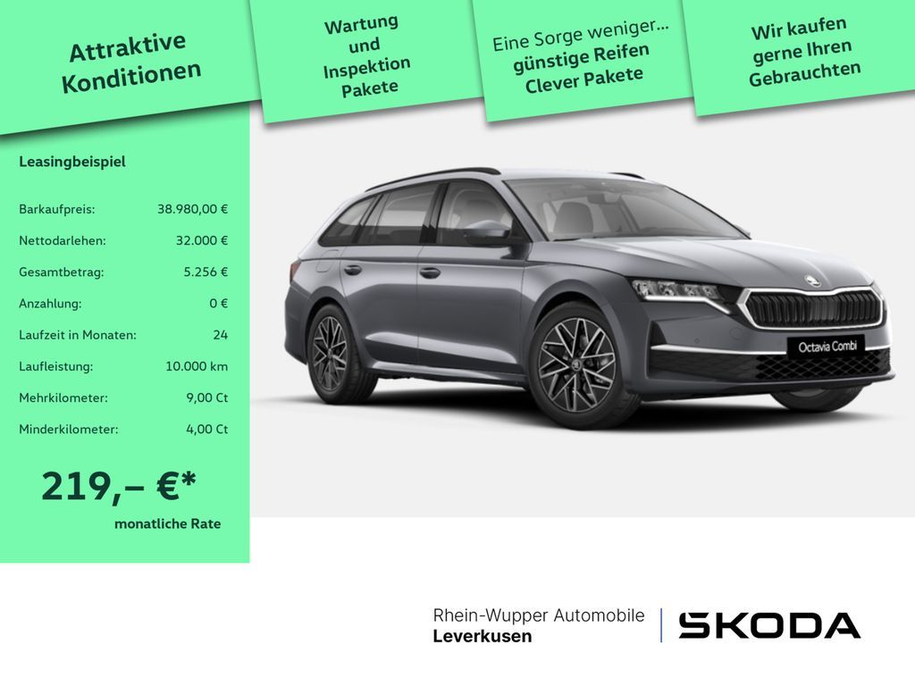Skoda Octavia Combi Selection 1.5 TSI AHK LED ACC NAVI Leasing