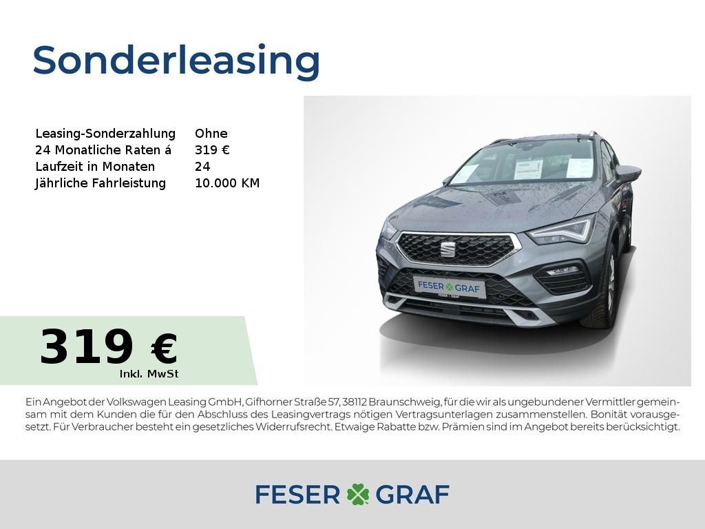 Seat Ateca 2.0 TDI Road Edition DSG 360° AHK Navi Leasing