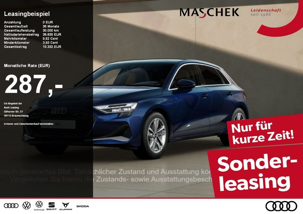 Audi A3 Sportback 40 TFSI e Pano Sonos R-Cam VCplus N Leasing