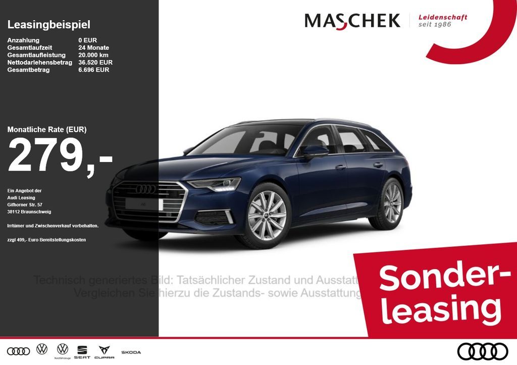 Audi A6 Avant 45 TFSI quat. Pano Memory ACC RearView Leasing