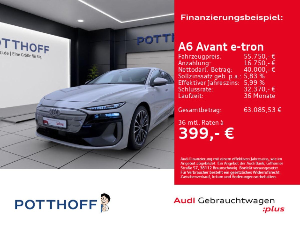 Audi A6 e-tron A6 Avant e-tron S LINE AHK 360° VIRTUAL SITZHZG Leasing