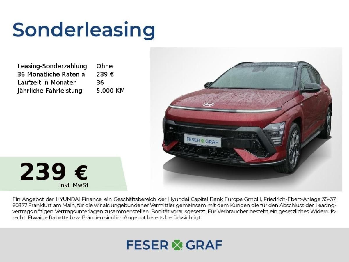 Hyundai KONA Kona N-LINE HEV GLASDACH NAVI LED CAM SHZ LHZ Leasing