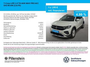 Volkswagen T-Cross LIFE 1.0 TSI AHK NAVI PRO ACC SHZ