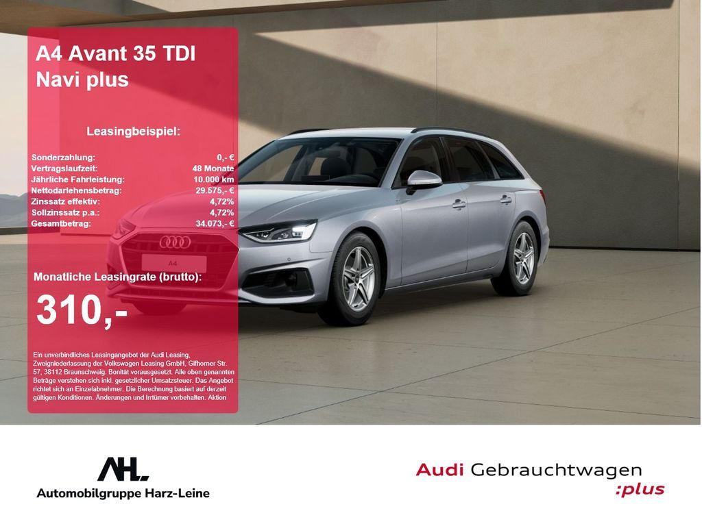 Audi A4 Avant 35 TDI Navi plus ACC AUT DynLicht LM Leasing