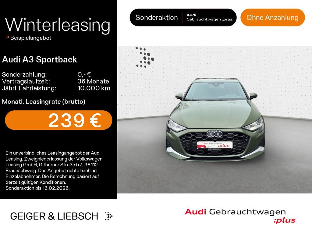 Audi A3 Sportback 30 TFSI advanced*NAVI-PLUS*KAMERA*H Leasing