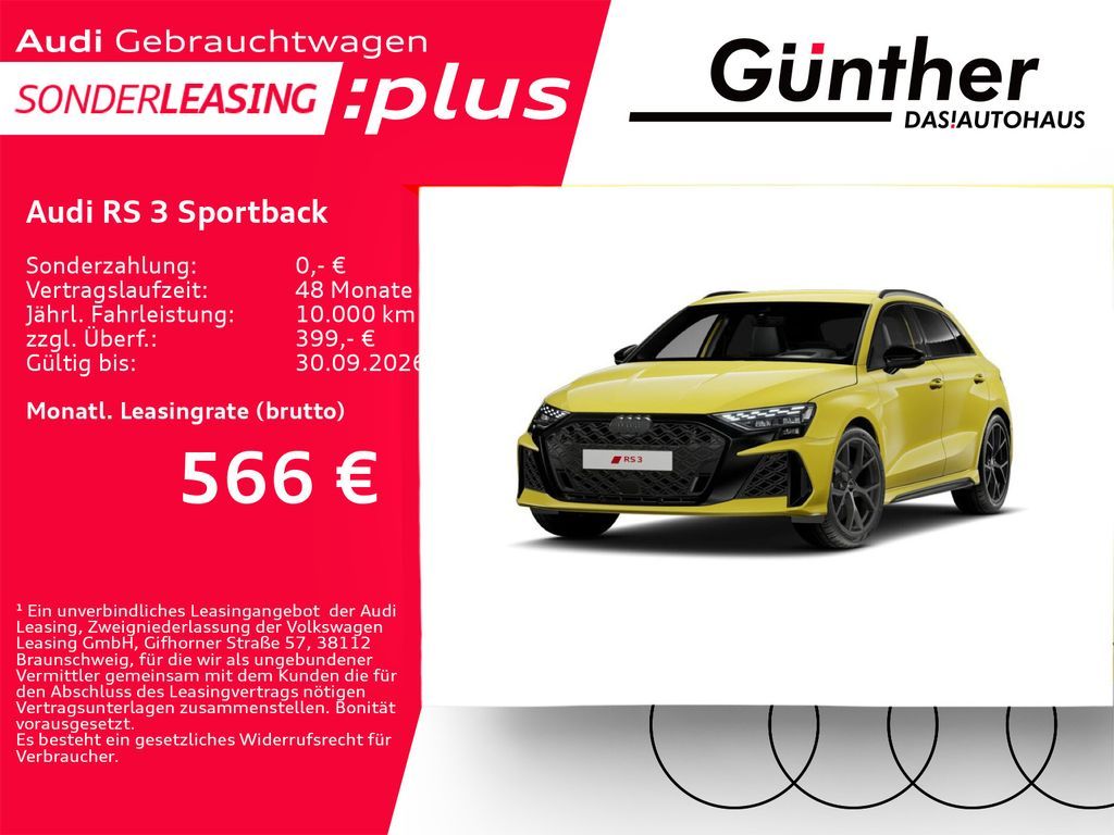 Audi RS 3 Sportback +WINTERRÄDER+SPORTABGAS+HEAD UP+ Leasing