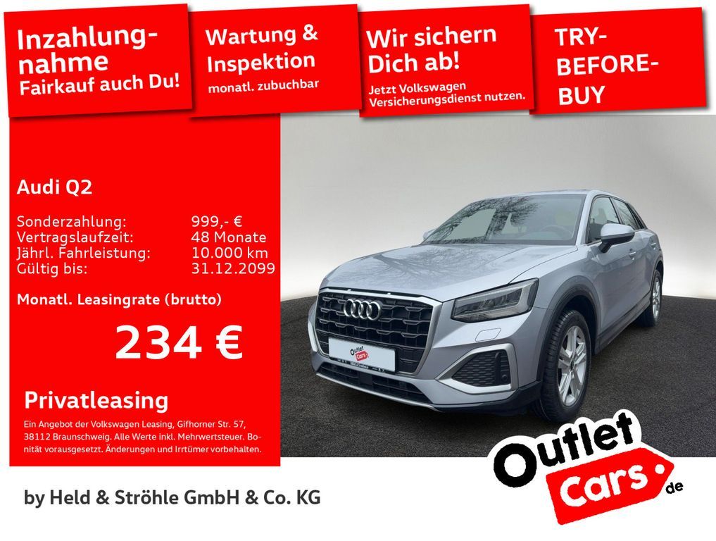 Audi Q2 advanced 30 TFSI AHK LED NAV KAM PDC SHZ Leasing