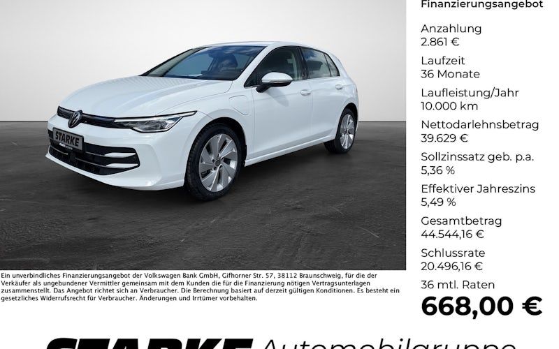 Volkswagen Golf 1.5 EHybrid OPF 110kW DSG Style 5dr Kauf