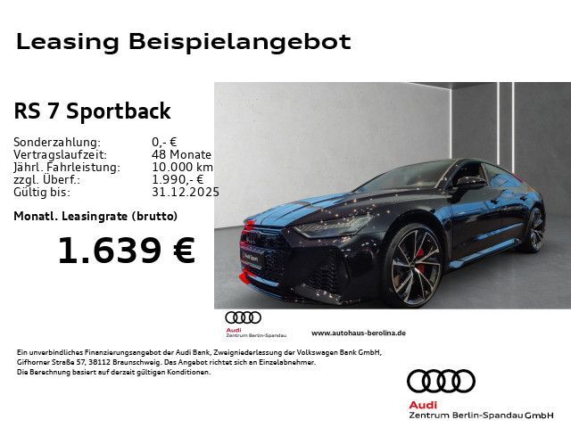 Audi RS7 Sportback performance *HD-MATRIX*PANO*B&O* Leasing
