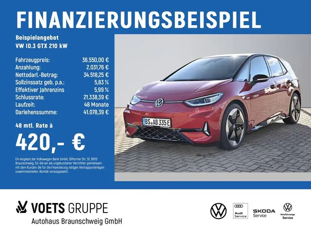 Volkswagen ID.3 GTX 210 kW PANO+NAVI+ACC+LANE+CAM