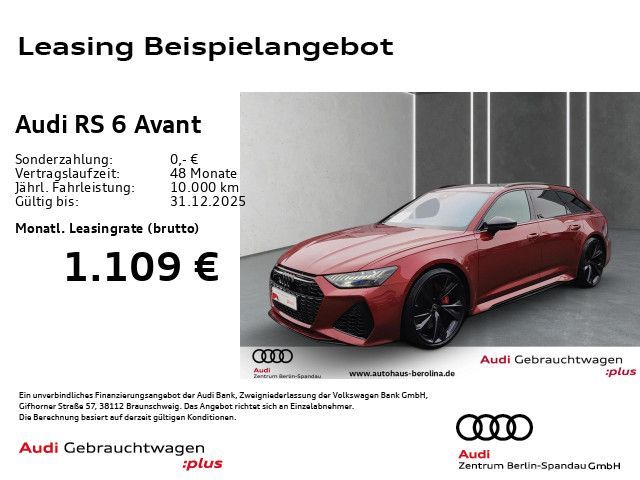 Audi RS6 Avant *PANO*StdHz*HD-MATRIX*HuD*B&O*RS-AGA* Leasing
