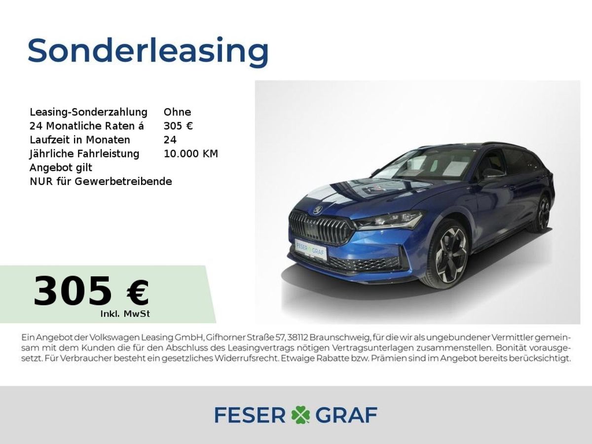 Skoda Superb Sportline 2,0 TSI 195 kW 7-Gang-DSG 4x4 Leasing