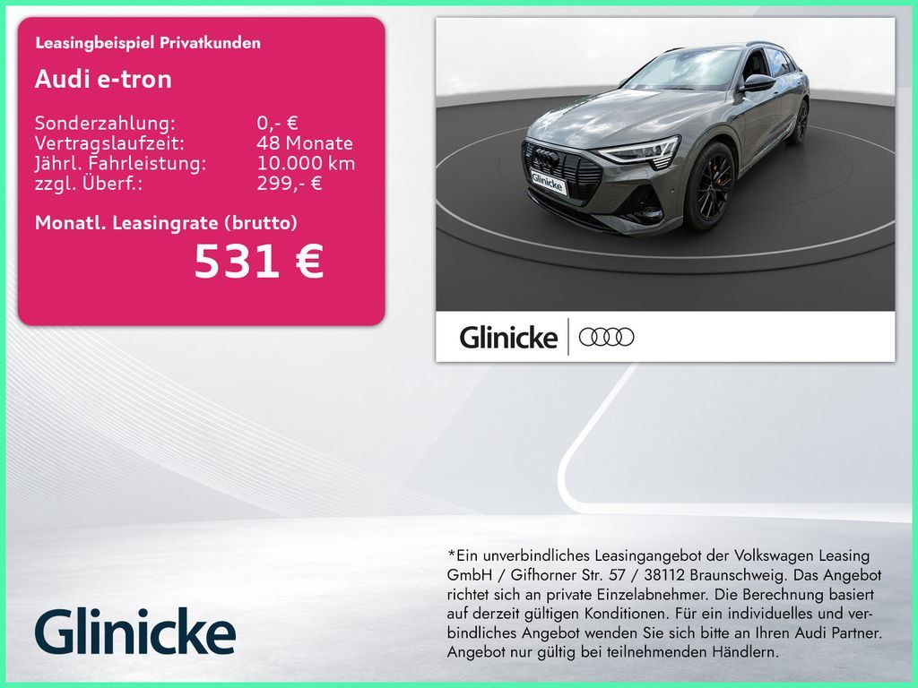 Audi e-tron 55 qu. S line Black AHK Matrix LM 21
