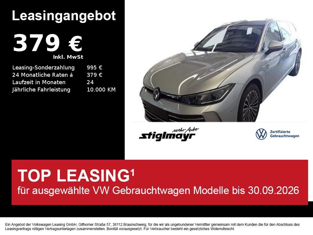 Volkswagen Passat Variant Elegance 2.0 TDI 4-Motion AHK+DCC Leasing