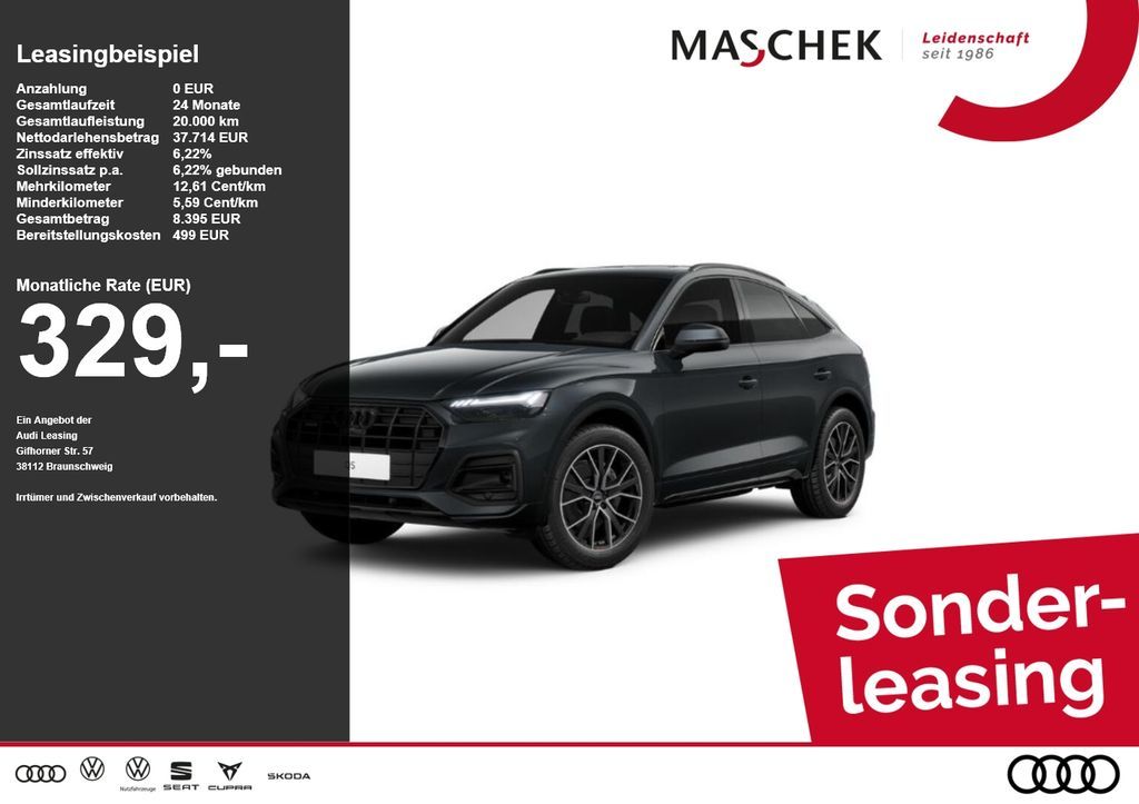 Audi Q5 Sportback 40 TDI quat AHK Pano Standh. HuD Leasing