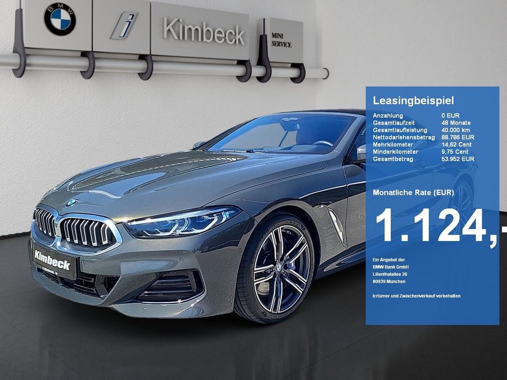 BMW 840i Cabrio M Aerodynamikpaket Sitzbelüft Standh Leasing