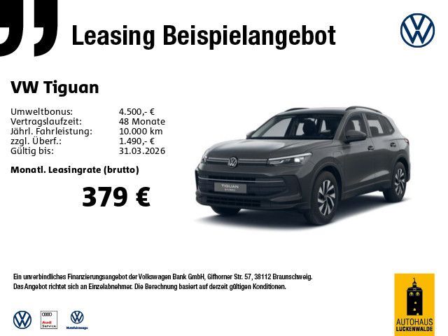 Volkswagen Tiguan 1.5 TSI eHybrid 150 kW Life Leasing