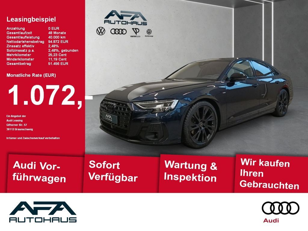 Audi A8 3.0 TDI quattro B&O*HUD*Pano*StdHz*Leder Leasing