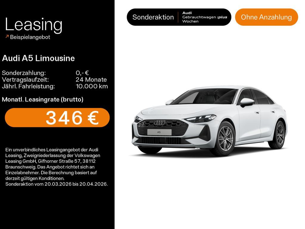 Audi A5 Limousine 40 TDI quattro 360°*ACC*Matrix*AHK* Leasing