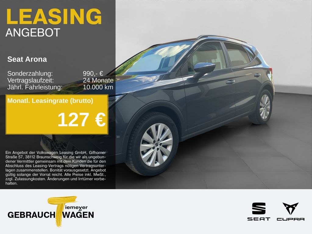 Seat Arona 1.0 TSI STYLE NAVI ACC GJR SITZHZ Leasing