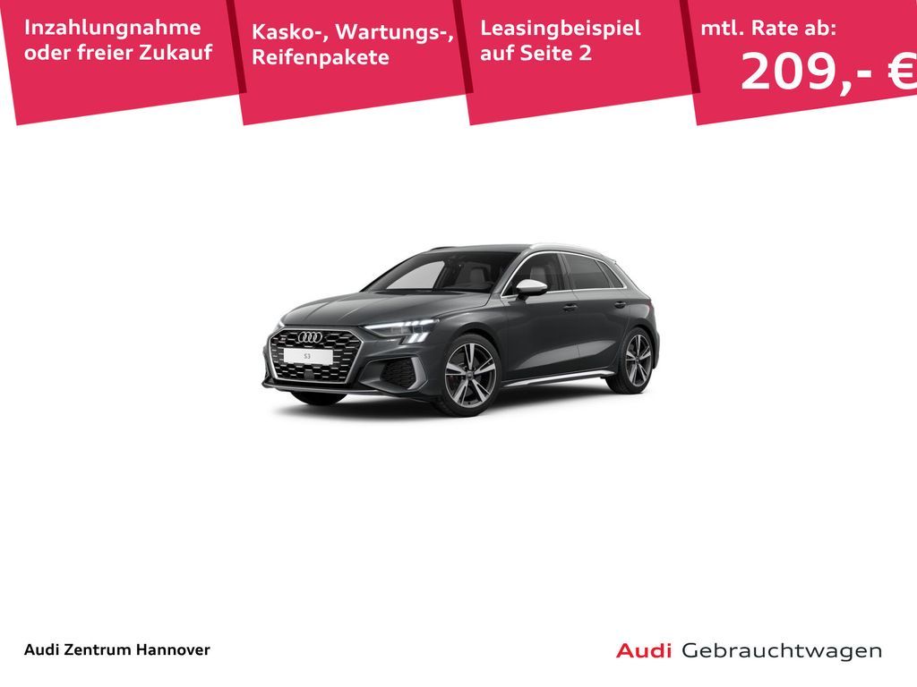 Audi S3 Sportback 2.0 TFSI quattro Matrix Head-Up B&O Leasing