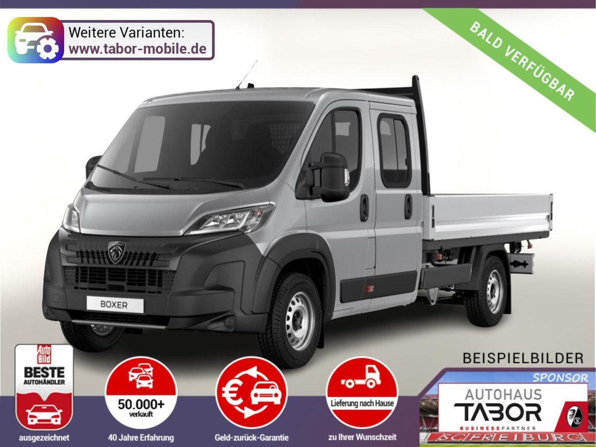 Peugeot Boxer Pritsche DoKa 435 AT L4 AHK CarP Kam Visib Leasing