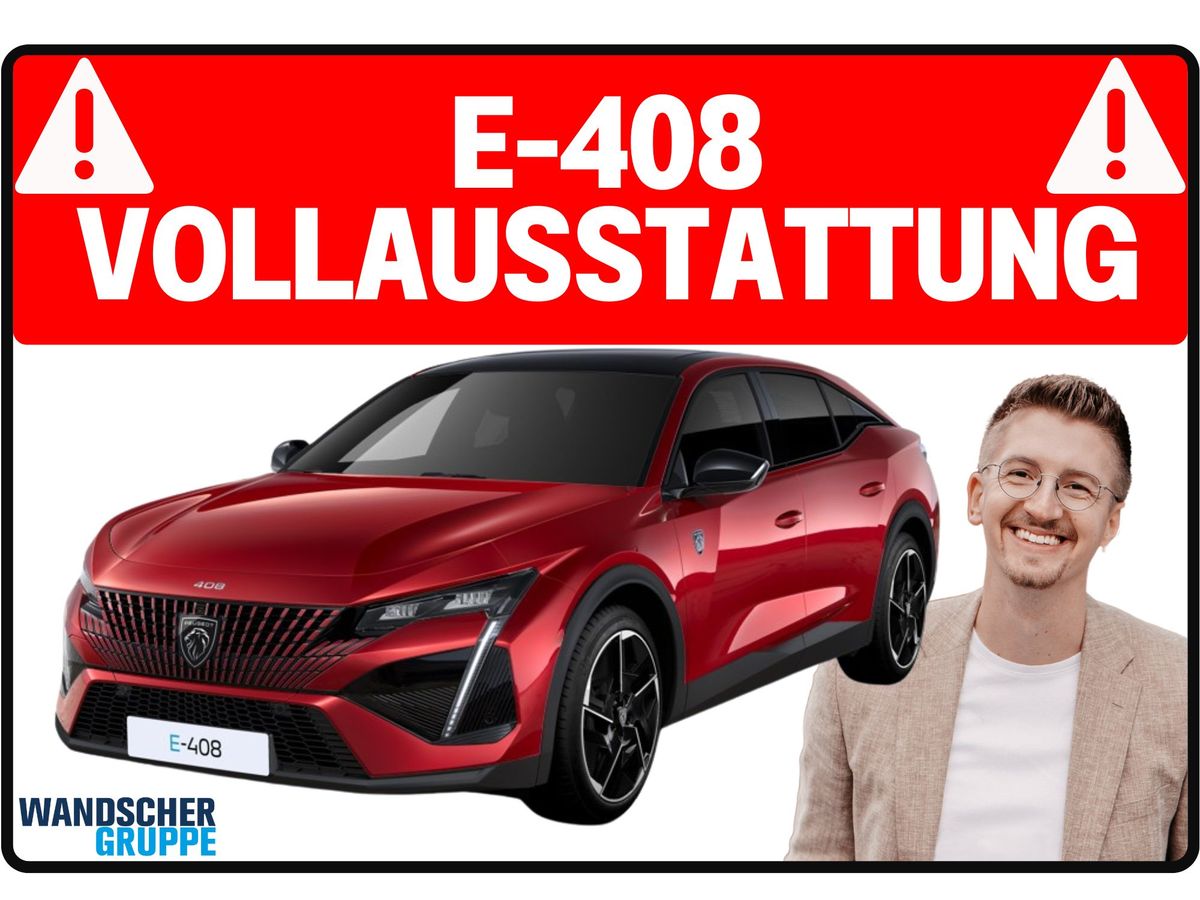 PEUGEOT 408 Elektromotor 210 GT Vollausstattung GEWERBEDEAL Bestellfahrzeug Leasing