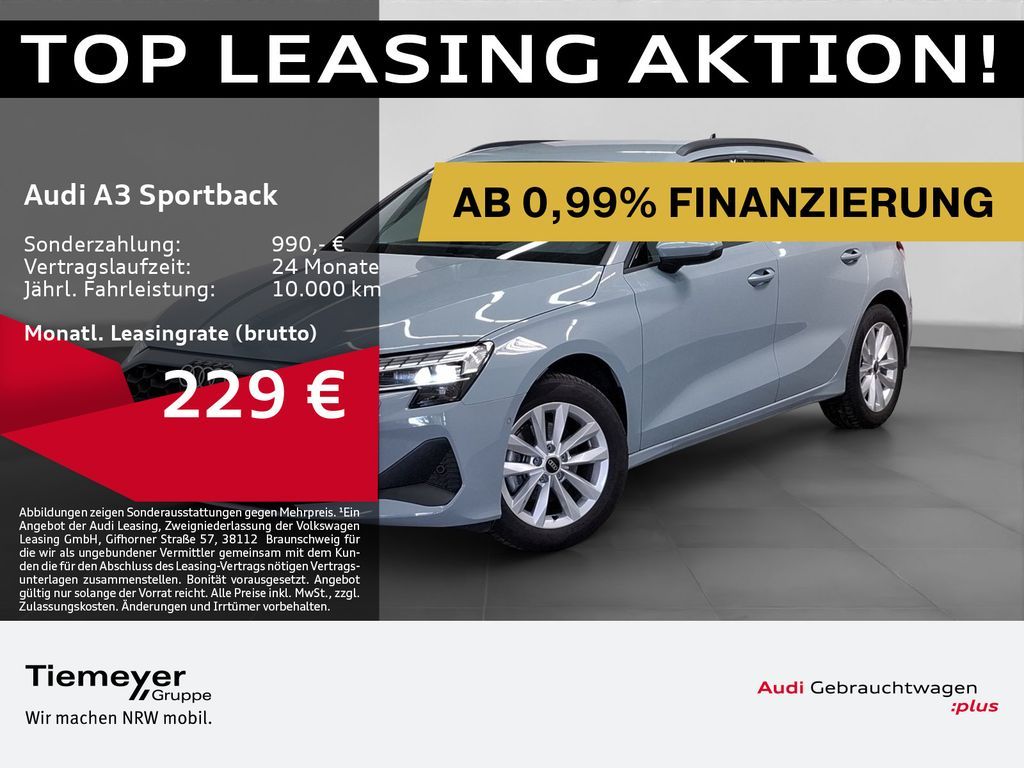 Audi A3 Sportback 35 TFSI LED NAVI KAMERA eSPORTSITZE Leasing