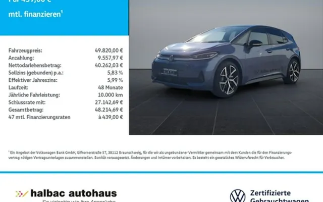 Volkswagen Id3-neo Style 79 KWh 170 KW 5dr