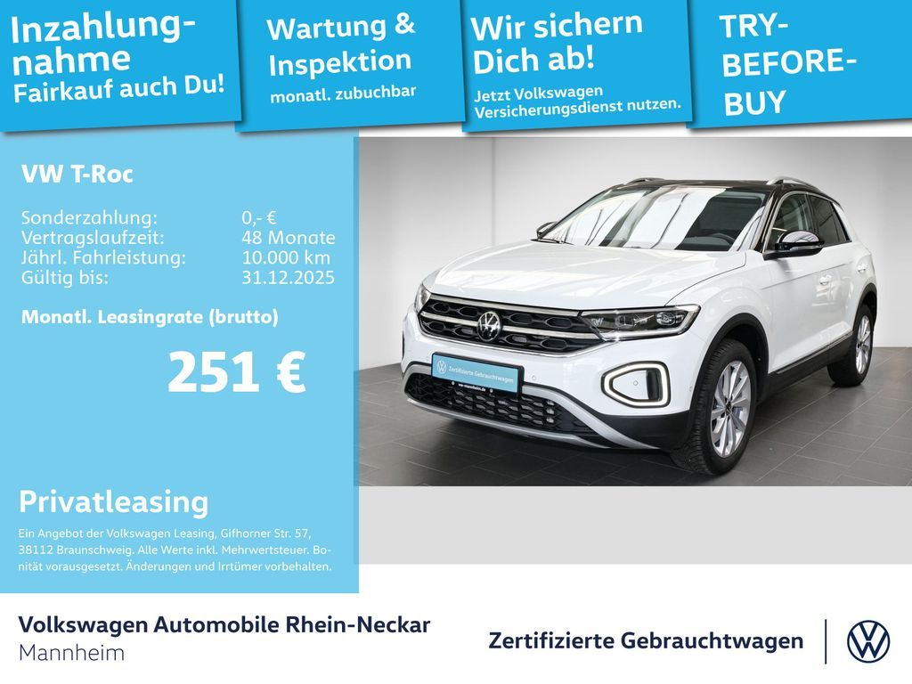 Volkswagen T-Roc 1.5 TSI Style DSG navi AHK LED uvm Leasing