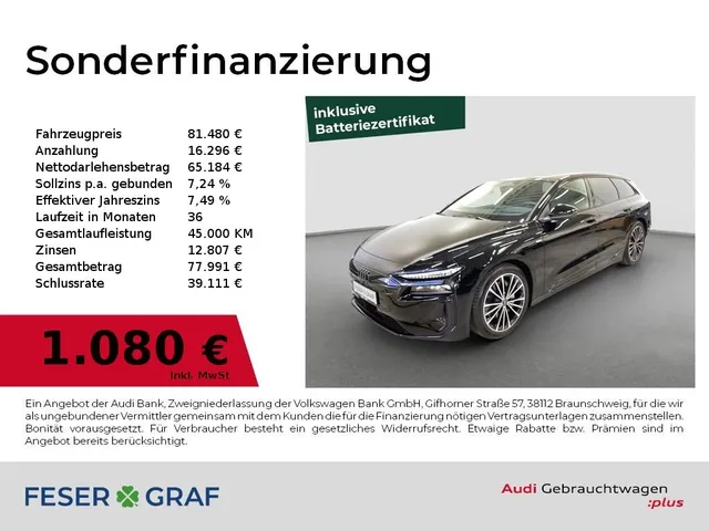 Audi A6 Avant S line business e-tron quattro 315 k