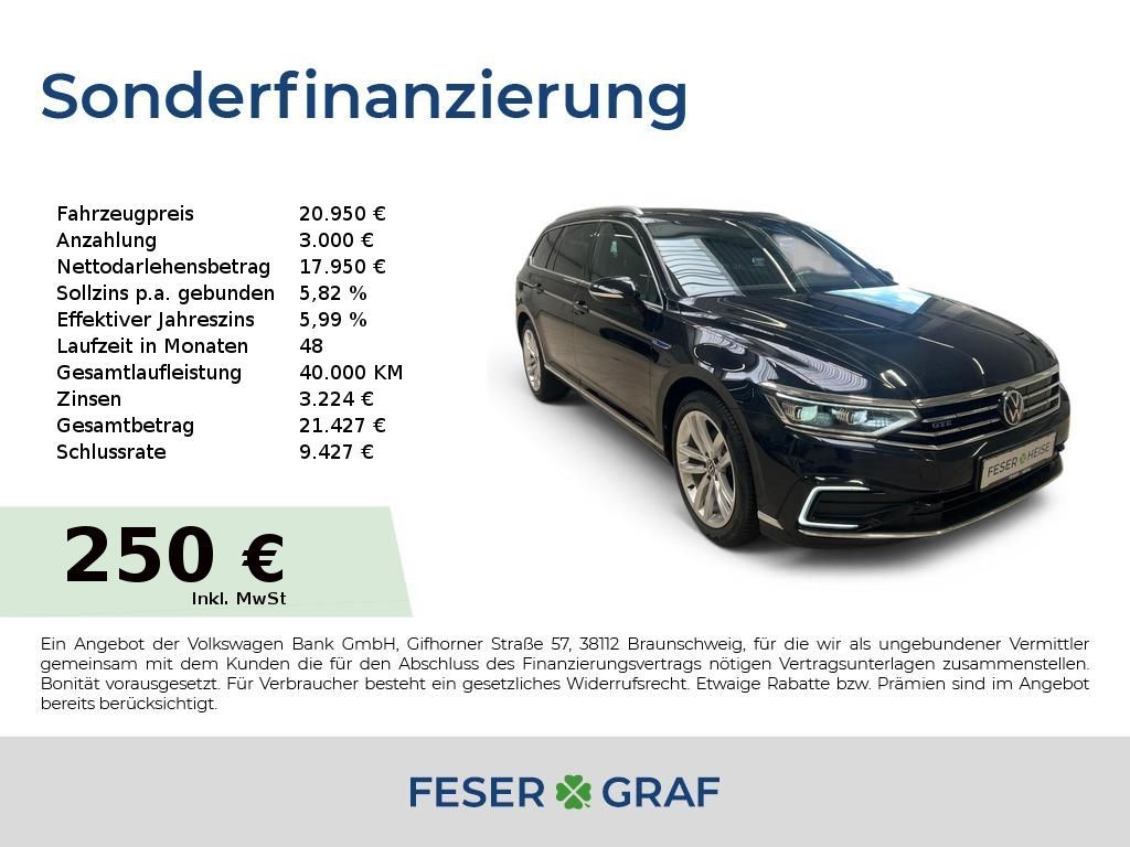 Volkswagen Passat Variant GTE 1.4 TSI DSG/LED/Sitz.-Standhz Leasing