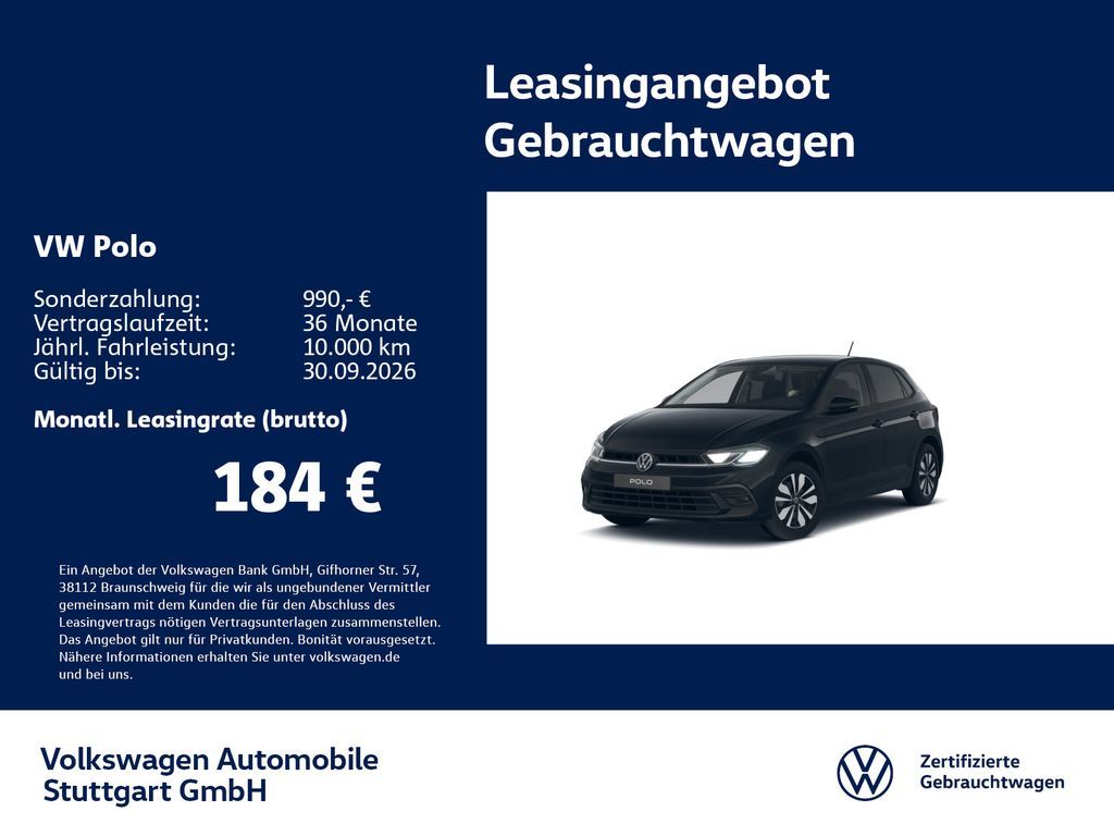 Volkswagen Polo Goal 1.0 TSI DSG Navi Kamera AHK ACC LED Leasing