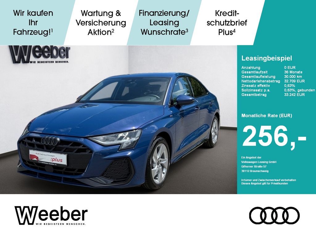 Audi A3 Limousine S line *APP CONNECT*BLACKSTYLE*AHK* Leasing