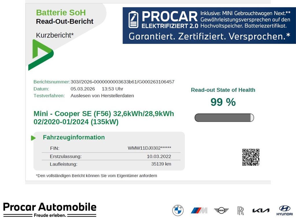 MINI Cooper SE 3-Türer+DAB+LED+Navi+Tempomat+Shz+PDC Leasing