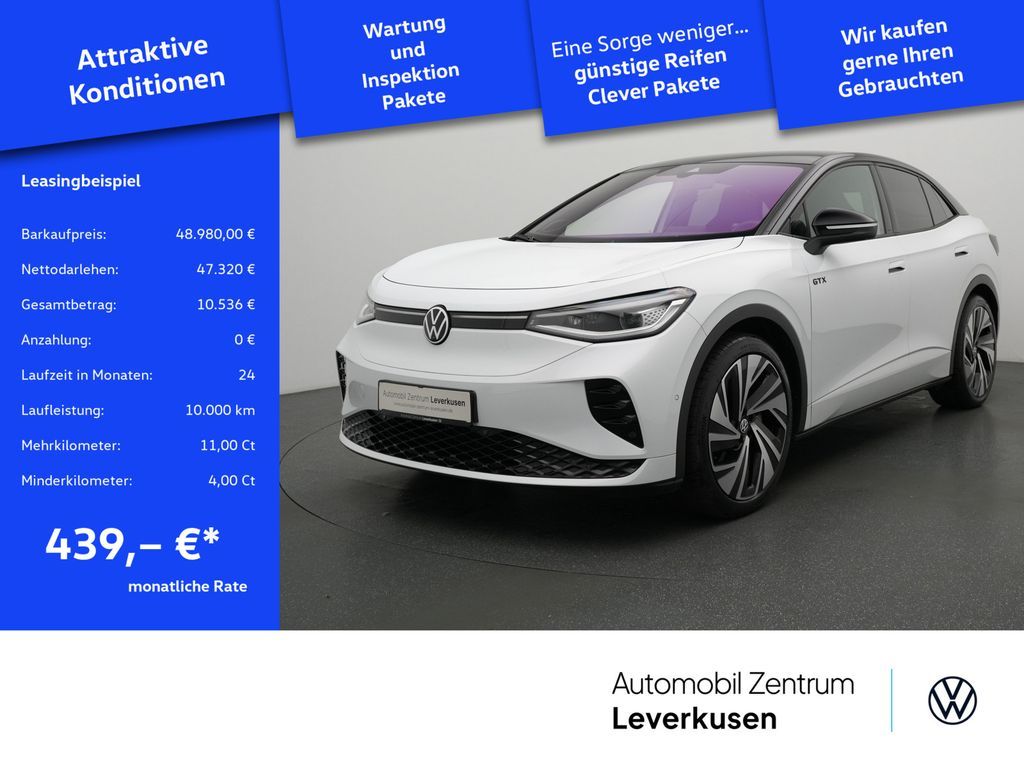 Volkswagen ID.5 GTX LEDER HUD DCC KEYLESS NAVI VIRT CARPLAY Leasing