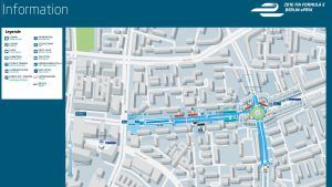 Kartenausschnitt des e-Prix Elektroauto-Rennens der FIA in Berlin 2016. Bildquelle: Fia Formula E