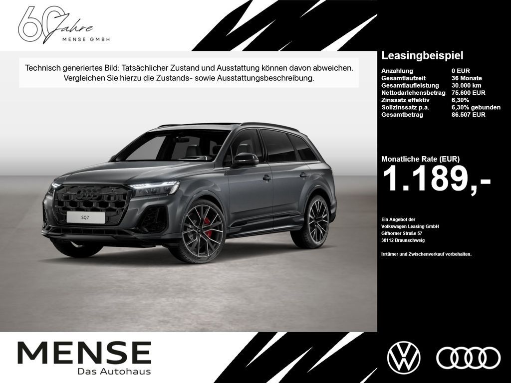 Audi SQ7 TFSI 373(507) tiptronic Matrix AHK HUD Luft Leasing