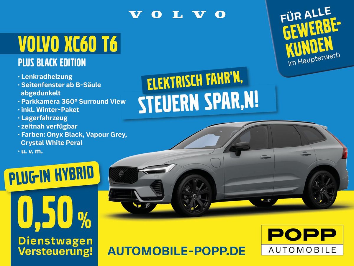 Volvo XC60 T6 Plug-in Hybrid Plus Black Edition Leasing