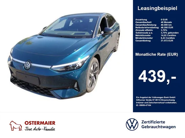 Volkswagen ID.7 GTX 340PS 4M NP.77T ACC.5J-G.WÄRMEPUMPE.AHK