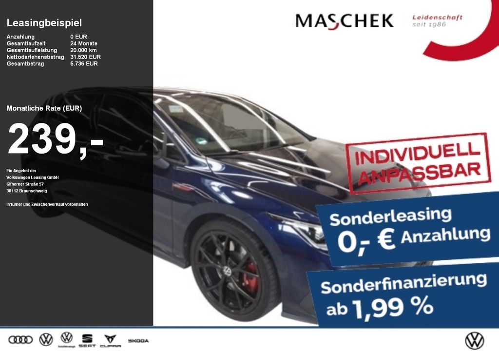 Volkswagen Golf GTI 2.0 TSI Sonderleasing AHK HarmanKardon Leasing