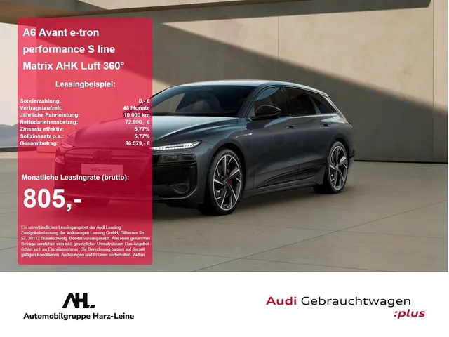 Audi A6 Avant e-tron performance S line Matrix AHK Lu